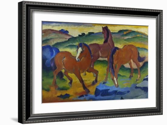 Red Horses (Grazing Horses Iv.), 1911-Franz Marc-Framed Giclee Print