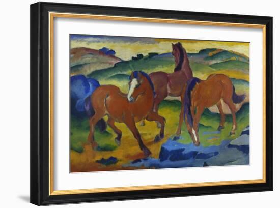 Red Horses (Grazing Horses Iv.), 1911-Franz Marc-Framed Giclee Print