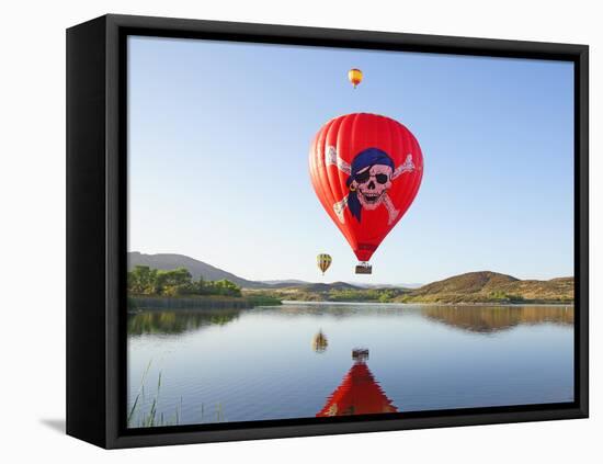 Red Hot Air Balloon-Kevin Griffin-Framed Premier Image Canvas