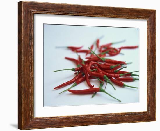 Red Hot Chillies on a White Sheet-Charcrit Boonsom-Framed Photographic Print