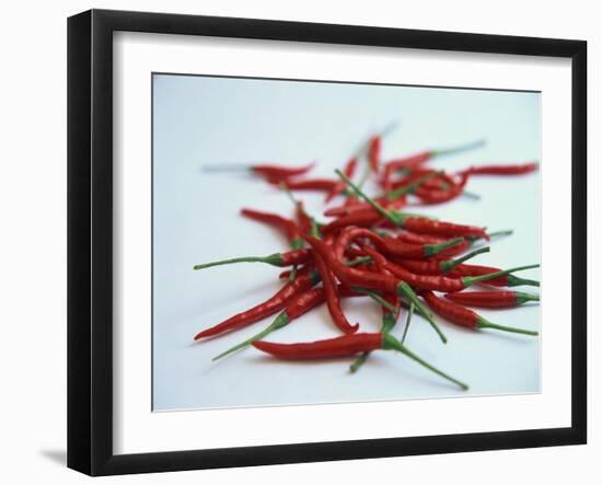 Red Hot Chillies on a White Sheet-Charcrit Boonsom-Framed Photographic Print