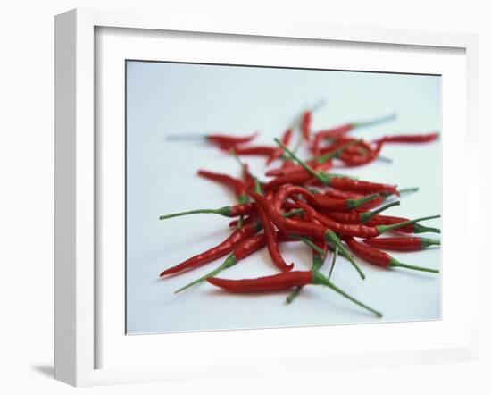 Red Hot Chillies on a White Sheet-Charcrit Boonsom-Framed Photographic Print