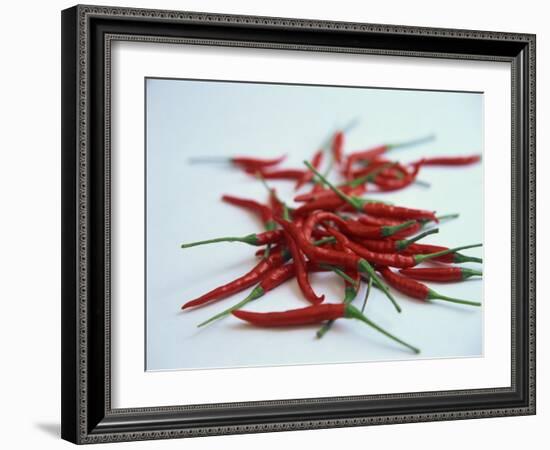 Red Hot Chillies on a White Sheet-Charcrit Boonsom-Framed Photographic Print