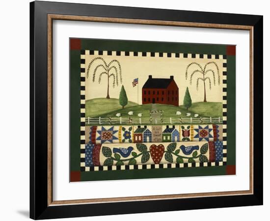 Red House with Quilts-Debbie McMaster-Framed Giclee Print