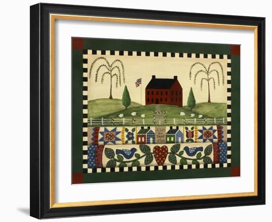 Red House with Quilts-Debbie McMaster-Framed Giclee Print