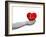 Red Human Heart Sign or Symbol with Pulse Held in Human Man or Woman Hands-bestdesign36-Framed Photographic Print