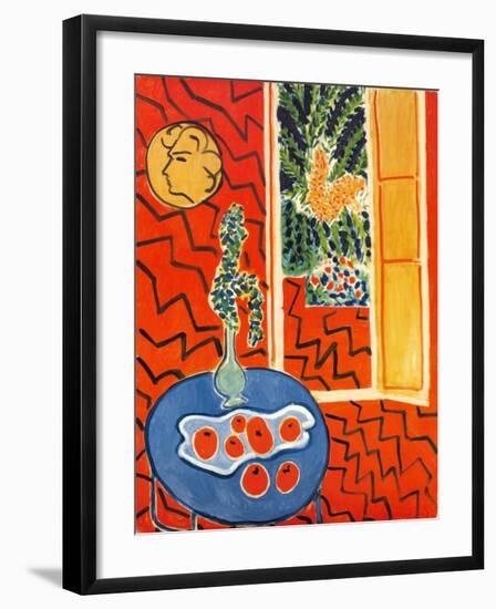 Red Interior, Still Life on Blue Table, c.1947-Henri Matisse-Framed Art Print