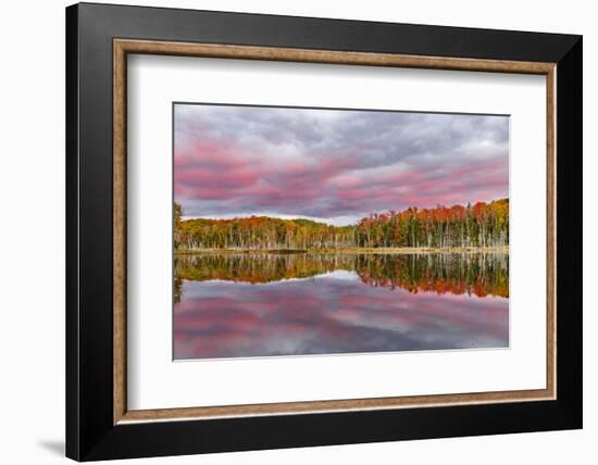 Red Jack Lake and Sunrise Reflection, Alger County, Upper Peninsula of Michigan-Adam Jones-Framed Photographic Print