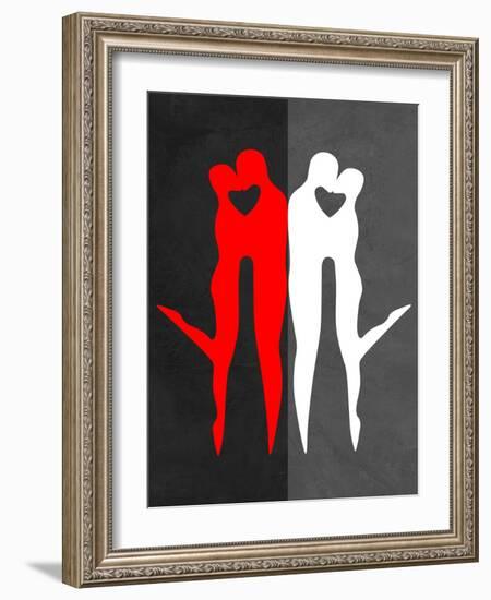 Red Kiss Reflection-Felix Podgurski-Framed Art Print