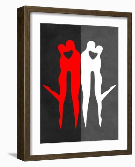 Red Kiss Reflection-Felix Podgurski-Framed Art Print