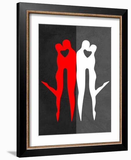 Red Kiss Reflection-Felix Podgurski-Framed Art Print