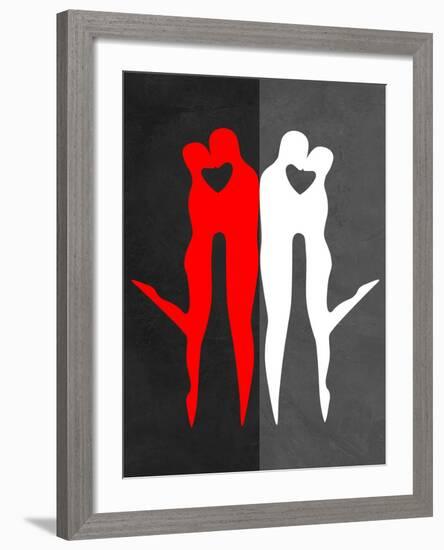 Red Kiss Reflection-Felix Podgurski-Framed Art Print