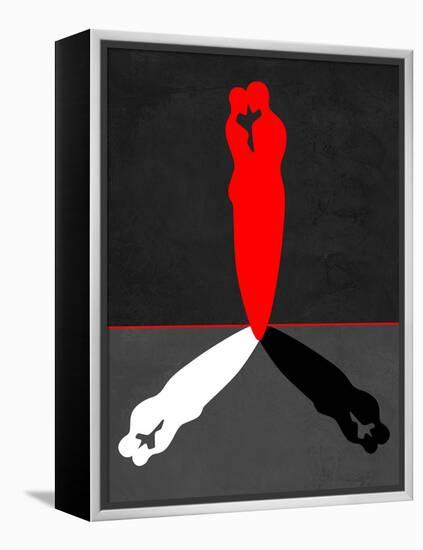 Red Kiss Shadow-Felix Podgurski-Framed Stretched Canvas