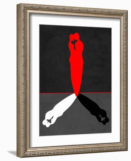 Red Kiss Shadow-Felix Podgurski-Framed Art Print