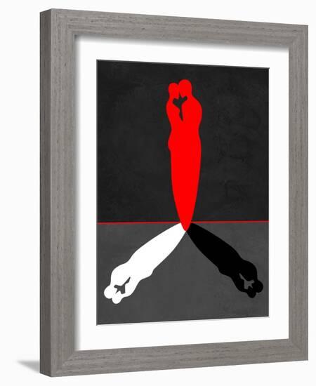 Red Kiss Shadow-Felix Podgurski-Framed Art Print