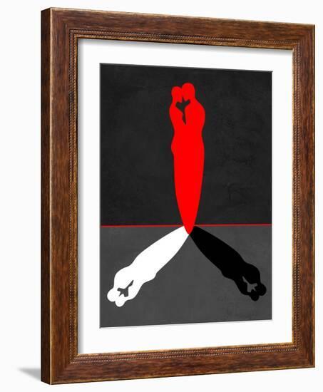 Red Kiss Shadow-Felix Podgurski-Framed Art Print