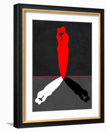 Red Kiss Shadow-Felix Podgurski-Framed Art Print