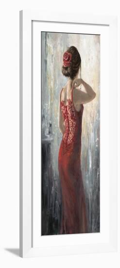 Red Lace, Red Rose-Karen Wallis-Framed Art Print