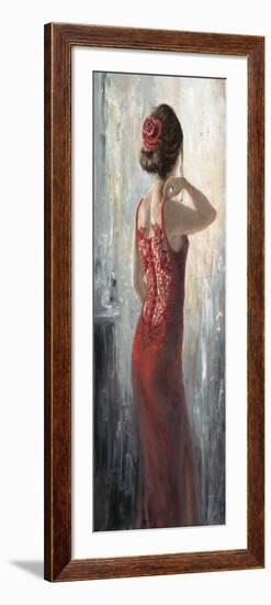 Red Lace, Red Rose-Karen Wallis-Framed Art Print