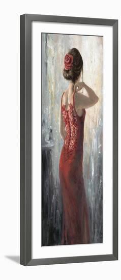 Red Lace, Red Rose-Karen Wallis-Framed Art Print