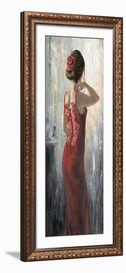 Red Lace, Red Rose-Karen Wallis-Framed Art Print