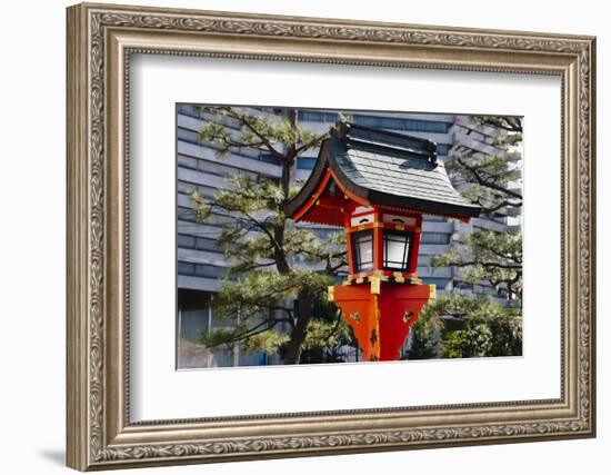 Red lantern in Fushimi Inari Shrine, Kyoto, Japan-Keren Su-Framed Photographic Print