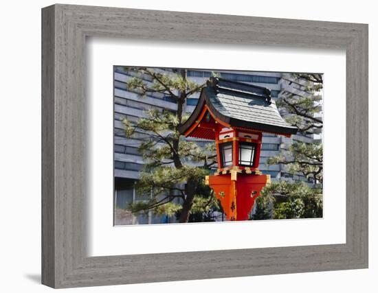 Red lantern in Fushimi Inari Shrine, Kyoto, Japan-Keren Su-Framed Photographic Print