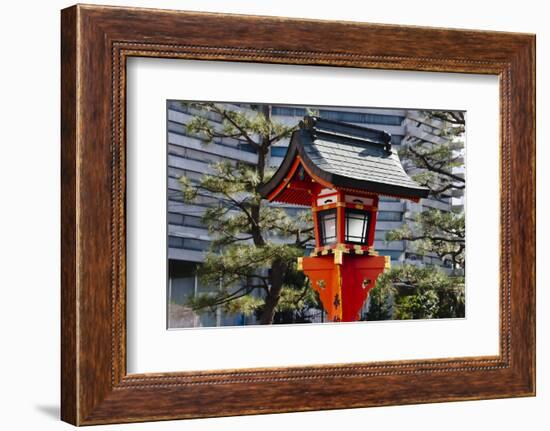 Red lantern in Fushimi Inari Shrine, Kyoto, Japan-Keren Su-Framed Photographic Print