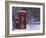 Red Letterbox and Telephone Box in the Snow, Highlands, Scotland, UK, Europe-David Tipling-Framed Photographic Print