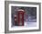 Red Letterbox and Telephone Box in the Snow, Highlands, Scotland, UK, Europe-David Tipling-Framed Photographic Print