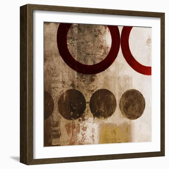 Red Liberate Square II-Michael Marcon-Framed Art Print