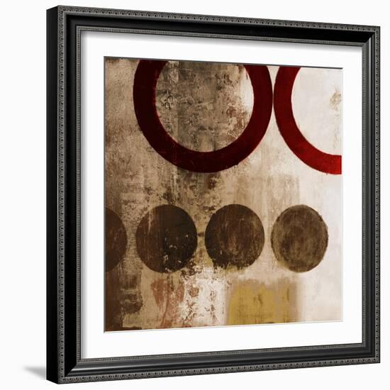 Red Liberate Square II-Michael Marcon-Framed Art Print