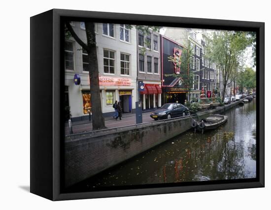 Red Light District Along One of the City Canals, Amsterdam, the Netherlands (Holland)-Richard Nebesky-Framed Premier Image Canvas