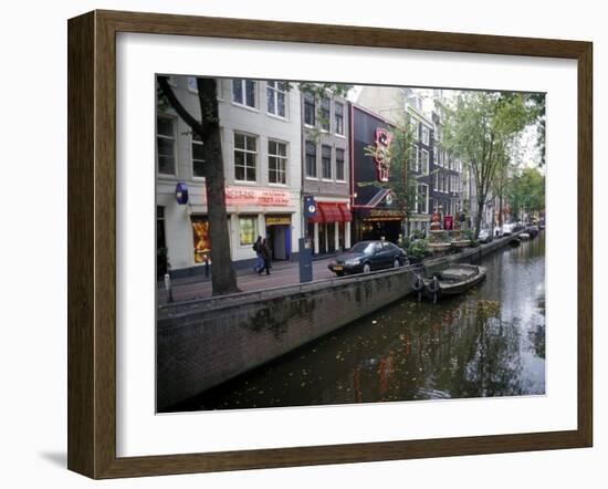 Red Light District Along One of the City Canals, Amsterdam, the Netherlands (Holland)-Richard Nebesky-Framed Photographic Print