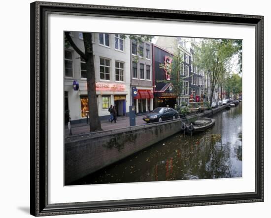 Red Light District Along One of the City Canals, Amsterdam, the Netherlands (Holland)-Richard Nebesky-Framed Photographic Print