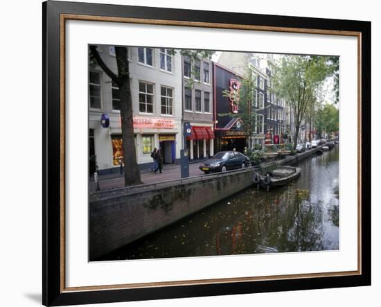 Red Light District Along One of the City Canals, Amsterdam, the Netherlands (Holland)-Richard Nebesky-Framed Photographic Print