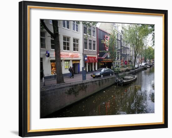 Red Light District Along One of the City Canals, Amsterdam, the Netherlands (Holland)-Richard Nebesky-Framed Photographic Print