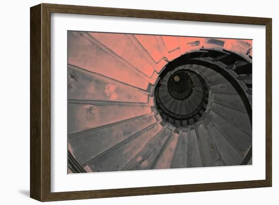 Red Lighthouse Stairs-Martina Bleichner-Framed Art Print