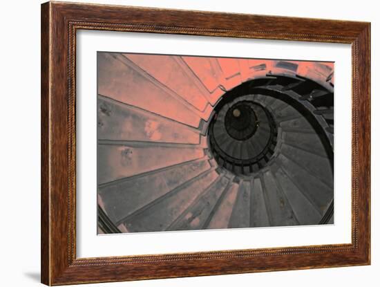 Red Lighthouse Stairs-Martina Bleichner-Framed Art Print