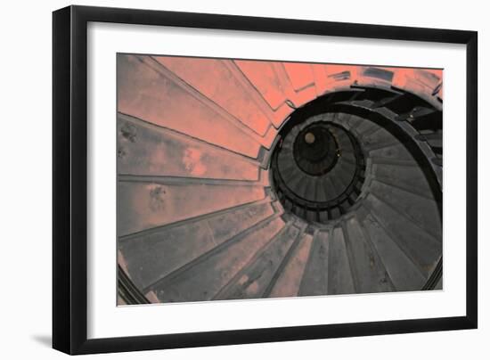 Red Lighthouse Stairs-Martina Bleichner-Framed Art Print