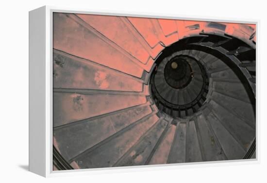 Red Lighthouse Stairs-Martina Bleichner-Framed Stretched Canvas