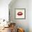 Red Lips Made of Small Triangles, Pixels-JustMarie-Framed Premium Giclee Print displayed on a wall