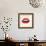 Red Lips Made of Small Triangles, Pixels-JustMarie-Framed Premium Giclee Print displayed on a wall