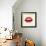 Red Lips Made of Small Triangles, Pixels-JustMarie-Framed Premium Giclee Print displayed on a wall