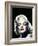 Red Lips Marilyn In Black-null-Framed Art Print