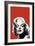 Red Lips Marilyn in Red-Chris Consani-Framed Art Print