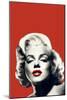 Red Lips Marilyn in Red-Chris Consani-Mounted Art Print