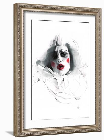 Red Lips-Alexis Marcou-Framed Art Print