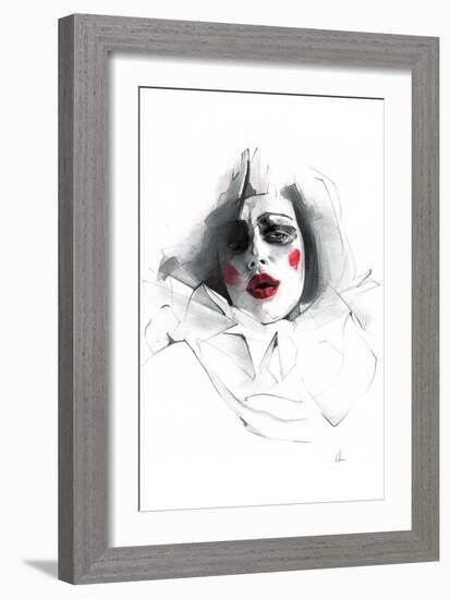 Red Lips-Alexis Marcou-Framed Art Print