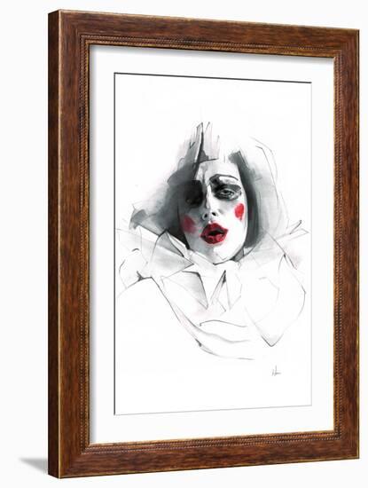 Red Lips-Alexis Marcou-Framed Art Print